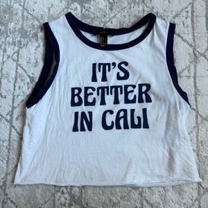 Better in Cali women’s cropped tank size small